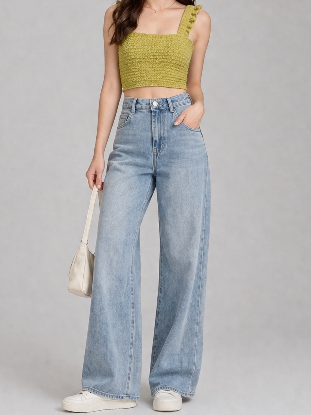 NWT Sincerely, G Ruffle Strap Crop Top